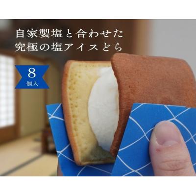 ふるさと納税 米子市 塩どら焼き専門店の塩アイスどら焼き8個セット