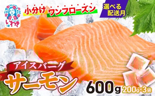 【2026年1月発送】アイスバーグサーモン（アトランティックサーモン）　約600g（約200g×3袋） 刺身 フィレ 個包装 冷凍 さけ サケ 生食サーモン 鮭 魚 海鮮 手巻き寿司 海鮮丼 人気 おすすめ ノルウェー産