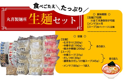 丸喜製麺所直送　食べごたえたっぷり生麺セット