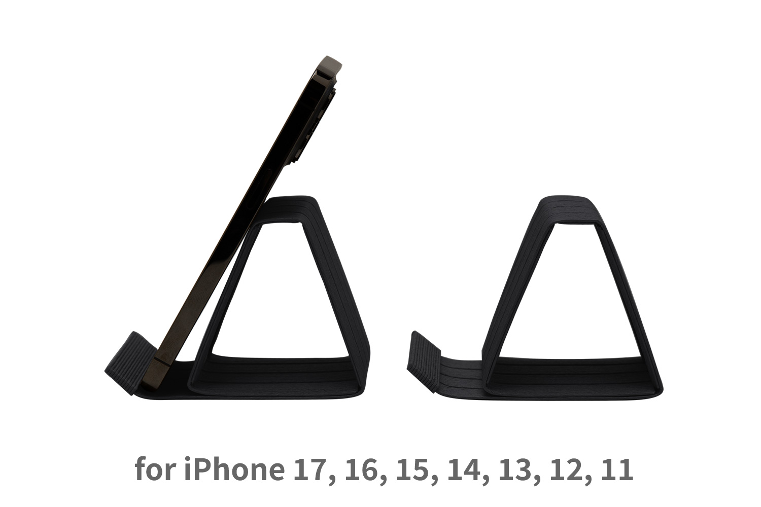 和紙のスマホスタンド iPhone 16 Pro 対応 スマホスタンド ブラック 岩手県奥州市産 バンドシー Bandc for iPhone 16, 15, 14, 13, 12, 11, XS, 