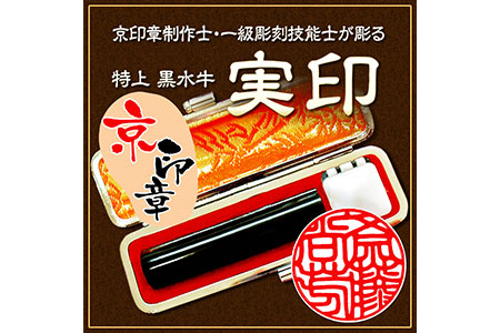 印鑑 特上黒水牛 15ミリ丸 御実印 印鑑ケース付 はんこ