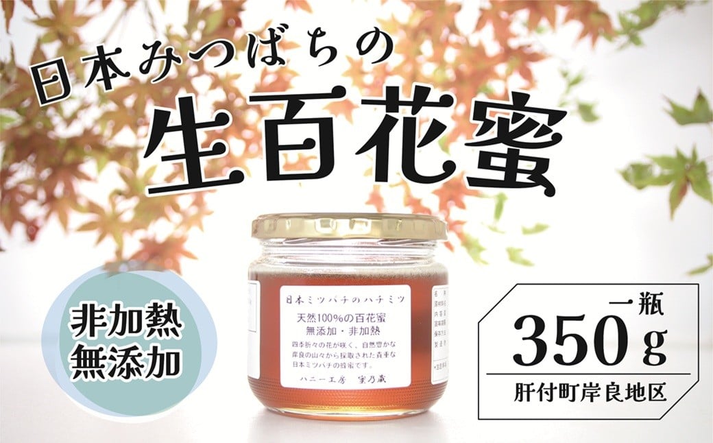 
            A96001 日本ミツバチ 生百花 蜂蜜(約350g) 岸良の至宝 豊かな自然の贈り物 貴重な生はちみつ！蜂蜜 ハチミツ はちみつ ハニー 蜜 国産 鹿児島 日本ミツバチ 生はちみつ 生蜂蜜 トースト ヨーグルト【ハニー工房　蜜乃蔵】
          