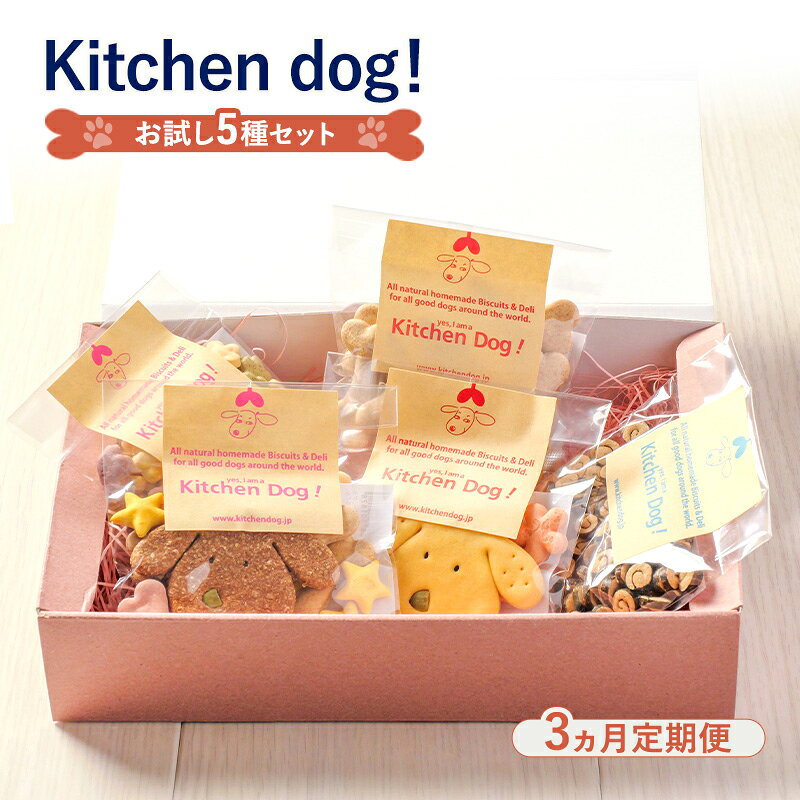 【ふるさと納税】クッキー Dog! 【3ヵ月定期便】Kitchen お試し5種セット 犬 ドッグフード ビスケット 手作り おやつ 東京都大田区