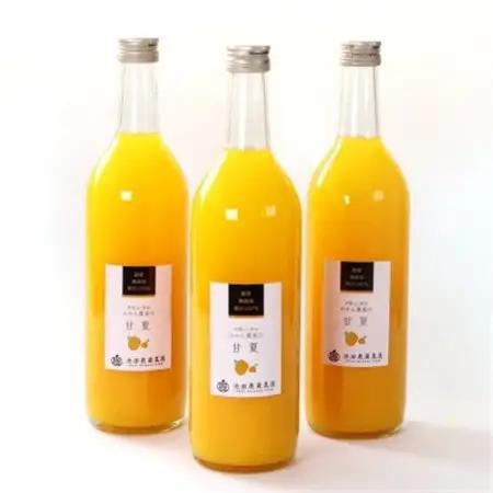 無添加甘夏ジュース720ml×3本【100%ストレートジュース】【柑橘・果汁】【配送不可地域：離島・北海道・沖縄県】【1641251】