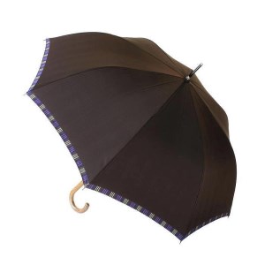 槙田商店【紳士長傘】Tie Plain×Stripe 茶