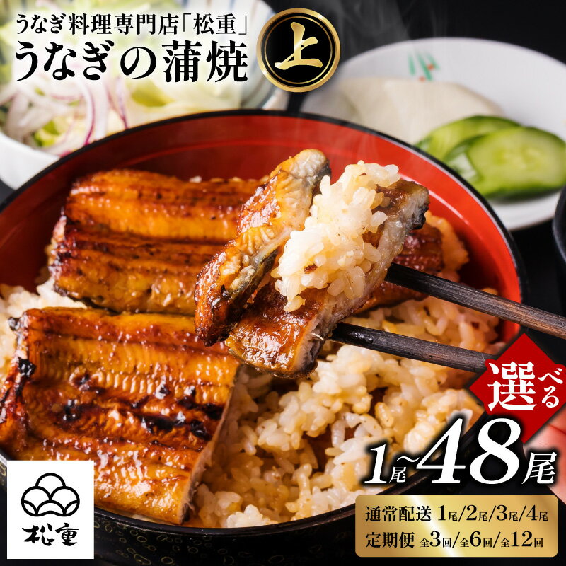【ふるさと納税】【土用の丑の日特集】＜選べる回数・容量＞ うなぎ料理専門店 松重 まつじゅう 【 上 】 1尾 〜 4尾 定期便 蒲焼 選べる 鰻 土用 丑の日 かば焼き うな丼 鰻丼 うな重 鰻重 ひつまぶし 国産 冷蔵 チルド 鹿児島市 プレゼント ギフト