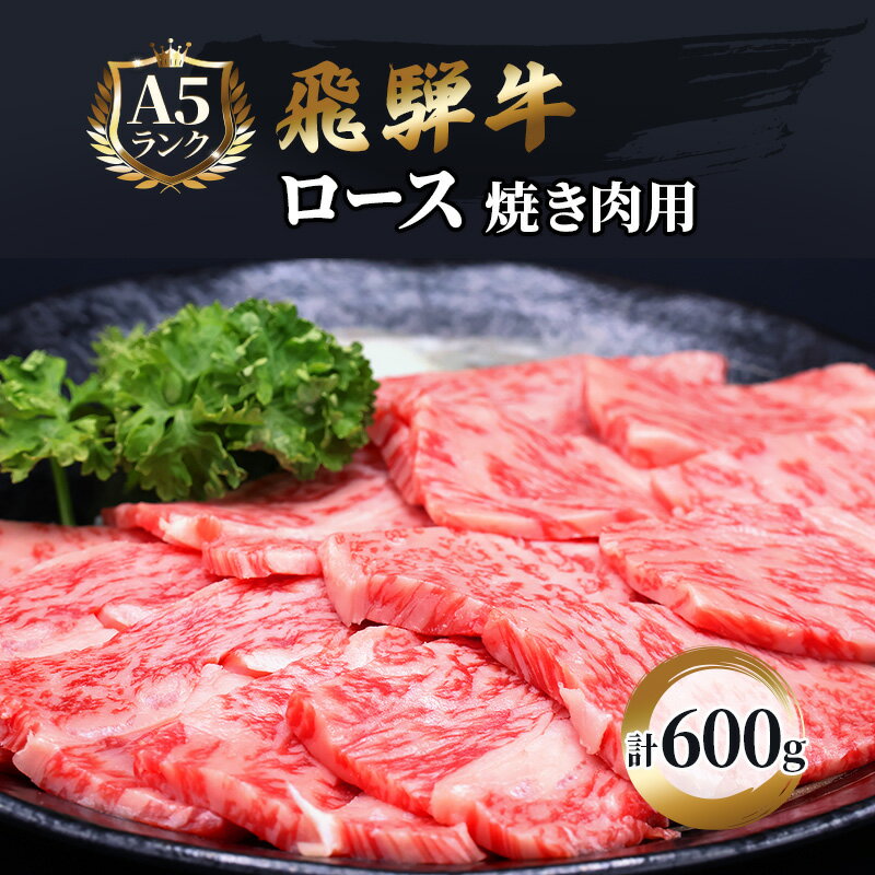 【ふるさと納税】ふるさと納税　飛騨牛 牛肉 焼肉 ロース 600g A5 和牛 　お届け：※12/13～1/10は出荷できませんのご注意ください。