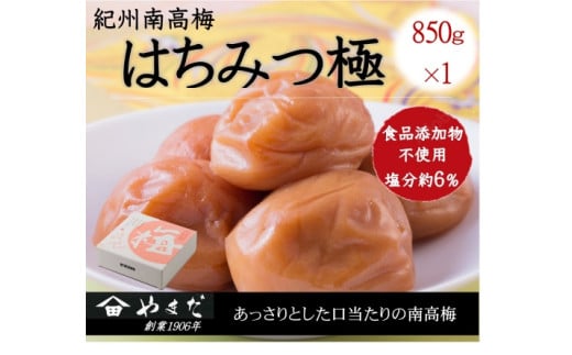 紀州南高梅はちみつ極塩分約６％（850ｇ） / 南高梅 紀州南高梅 梅 梅干し うめ 紀州 おかず はちみつ【ymdm013】