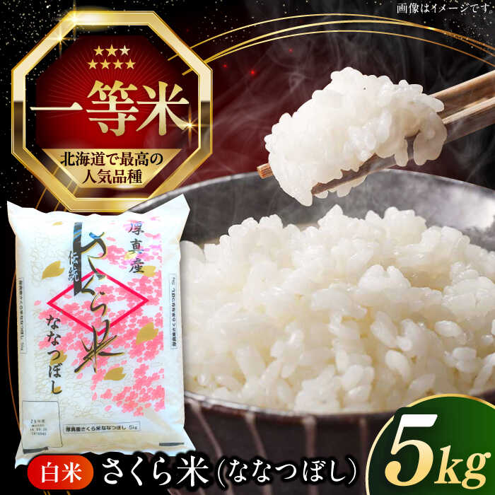 【ふるさと納税】【選べる発送月!】 米 5kg 特A さくら米 ななつぼし 北海道 白米 《厚真町》【とまこまい広域農業協同組合】 米 お米 白米 ななつぼし 特A 一等米 北海道[AXAB061]