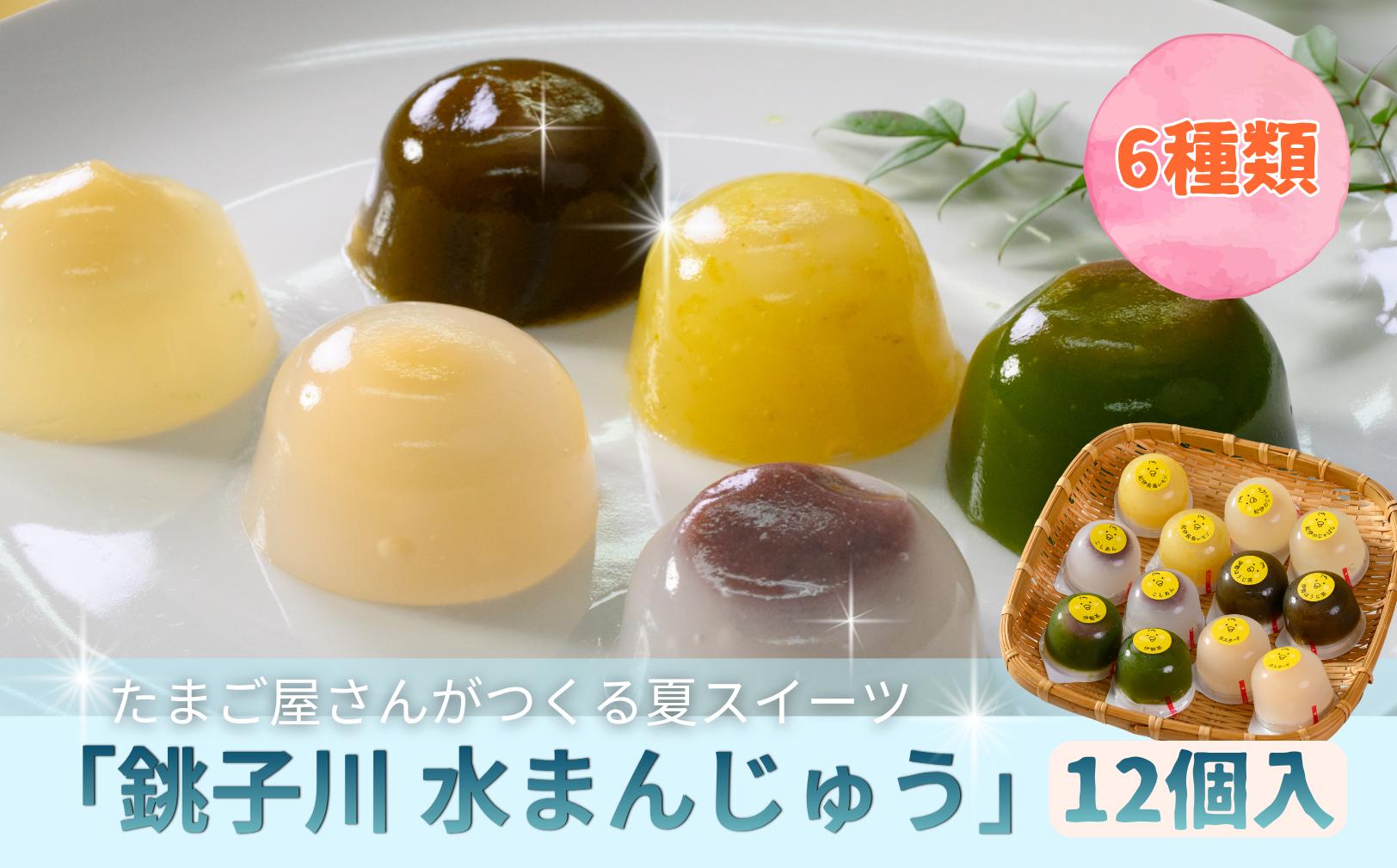 
                  たまご屋さんが本気で作るスイーツ 奇跡の清流”銚子川の水”を使った「銚子川水まんじゅう」（６種類×２個）〈 卵卵ふわぁ～む〉［RA22］
                