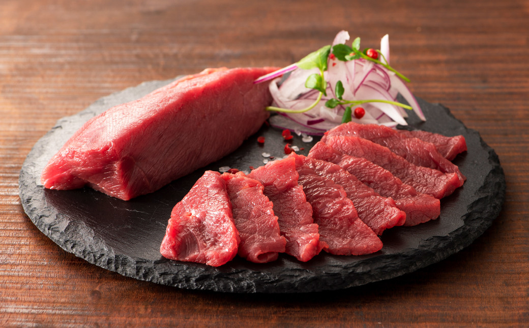 切れてる国産赤身とユッケのセット 馬 馬肉 馬刺 九州 熊本