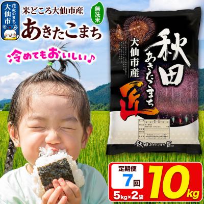 ふるさと納税 大仙市 《7ヶ月》米【無洗米】 あきたこまち 10kg令和7年産|22_snk-031007
