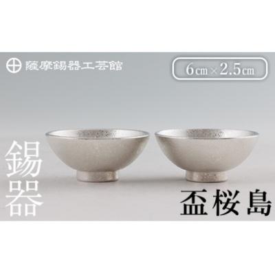 ふるさと納税 霧島市 薩摩錫器 盃桜島 2個【薩摩錫器工芸館】K-579-B