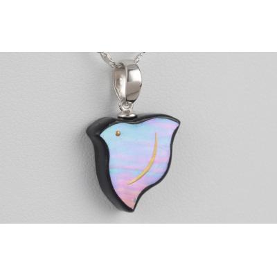 ふるさと納税 京都市 【嵯峩螺鈿野村】千鳥ネックレス|京都 老舗 伝統工芸 漆器 ジュエリー |  | 03