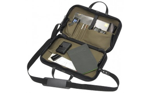 monacca-bag/kakuブラックss 木製ビジネスバッグ