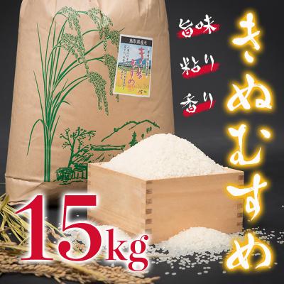 ふるさと納税 八頭町 【令和8年産米】きぬむすめ15kg(新米収穫後の10月以降発送)