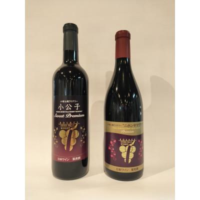 ふるさと納税 小坂町 【小坂七滝ワイナリー】プレミアムワインセット(小公子スウィート・ニホンヤマブドウ)各720ml×1本 |  | 01