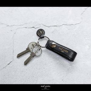 maf pinto (マフ ピント)ストラップ キーリング キーホルダー キーケース ブラック ADRIA LINE レザー 本革 日本製