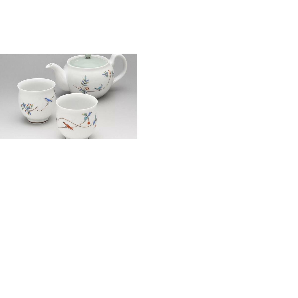 香蘭社 小鳥の詩・茶の間揃 有田焼 食器 うつわ 器 お湯飲み 急須 茶器 AA40-270_イメージ3