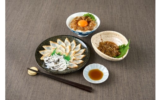 天然まふくのタタキ刺し＆ぶっかけめし