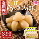 【ふるさと納税】＜【定期便3回 隔月】純国産甘らっきょう 合計3.9kg (130g×10袋) ＞ らつきょう ラッキョウ 辣韭 おつまみ 肴 ご飯のおとも お供 野菜 旬 漬物 国産 宮崎県産 九州産【MI396-ko】【株式会社上沖産業】