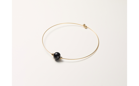 輪島でうまれた うるしのアクセサリーセット【イヤリング&ブレスレット】しっこく（黒） wa110-032