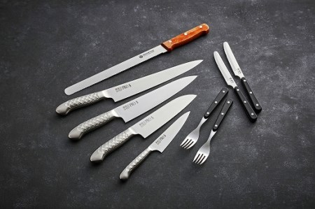 ステンレス一体型包丁 PRO-S 2本セット （ペティナイフ・三徳包丁） H25-08【最長6ヶ月を目安に配送】