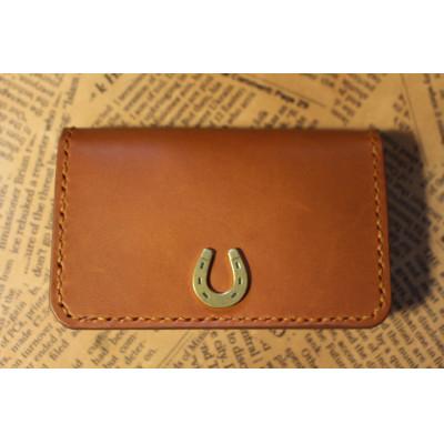 ふるさと納税 栗東市 蹄鉄付き名刺入れ(ブラウン)