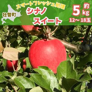北海道壮瞥町　りんご(スマートフレッシュ)　品種名「シナノスイート」12～18玉約5kg　SBTF027
