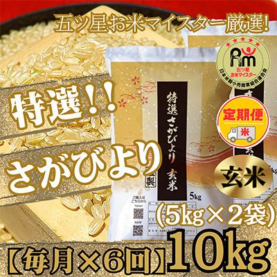 ふるさと納税 みやき町 【毎月定期便】《特選さがびより》玄米10kg(5kg×2袋)【みやき町産】全6回_SS533 | 