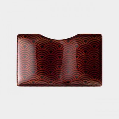 和モダンを感じる【漆の名刺入れ】VYAC CARD CASE(青海波)【1455397】