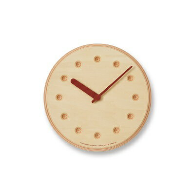 【ふるさと納税】Paper-Wood CLOCK dot/オレンジ（DRL19-07OR）レムノス Lemnos 時計 装飾品 工芸品 伝統技術 インテリア ペーパーウッド