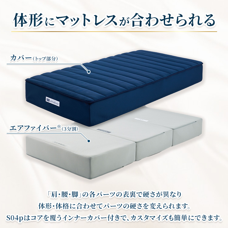 エアウィーヴ ベッドマットレス S04p セミダブル｜airweave おすすめ マットレス 寝具 睡眠 快眠 ベッドマットレス