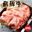 【ふるさと納税】5等級 飛騨牛霜降り しゃぶしゃぶ 400g 牛肉 和牛 カタロース [Q2479_sha_4_a5] 25000円