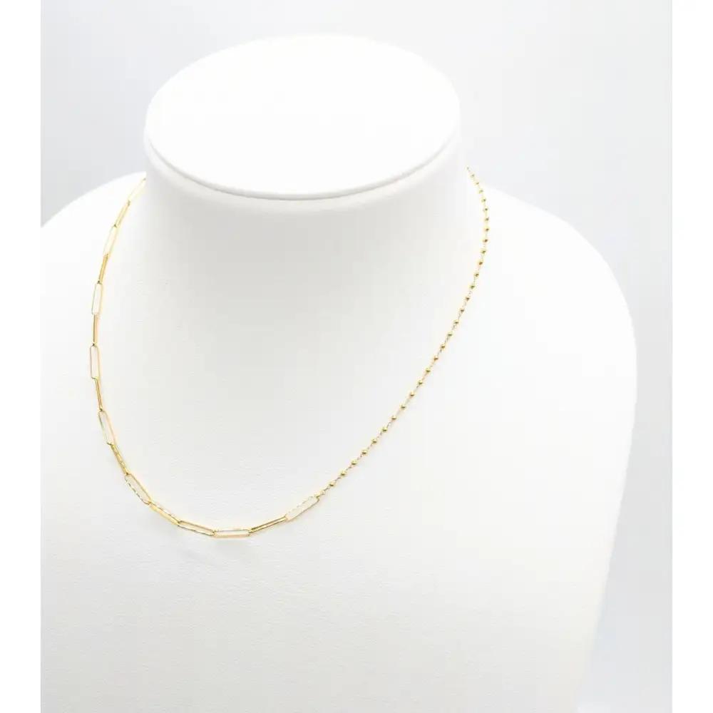 【18金イエローゴールドネックレス アンサンブルチェーン 40cm】｜ネックレス 富山市 山森製鎖 ジュエリー アクセサリー