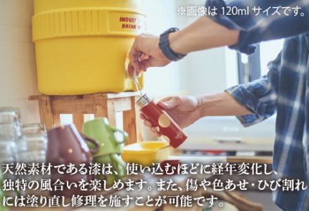 URUSHI POKETLE 無地デザイン 180ml　朱色　水筒 漆塗り
