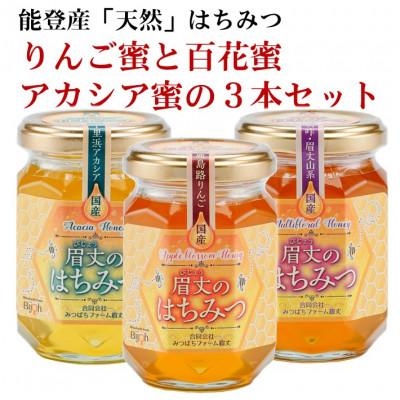 ふるさと納税 羽咋市 能登産天然はちみつ『りんご蜂蜜&アカシア蜂蜜&百花蜂蜜』セット |  | 01