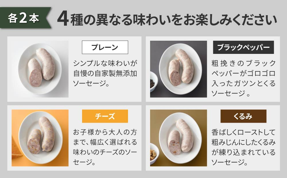 【自家製ソーセージハム男】ソーセージセット