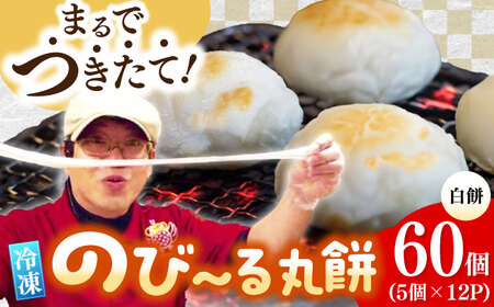 【手作りつきたて急速冷凍】佐賀県産もち米100%自慢の杵つき丸白餅(冷凍)計60個入(40g×5個×12P) / 佐賀県 / 山代ガス株式会社 旬菜舎[41AABM021]