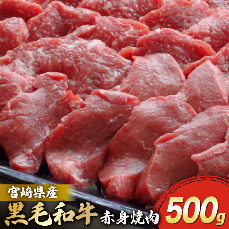 【ふるさと納税】宮崎県産 黒毛和牛 赤身 焼肉 500g トレイ包装 [マルミヤストア 宮崎県 美郷町 31ag0074] 肉 牛 牛肉 ウデ モモ 焼肉 冷凍
