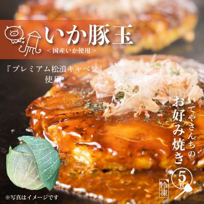ふるさと納税 泉佐野市 いてやさんちのお好み焼き イカ豚玉×5枚 G1315