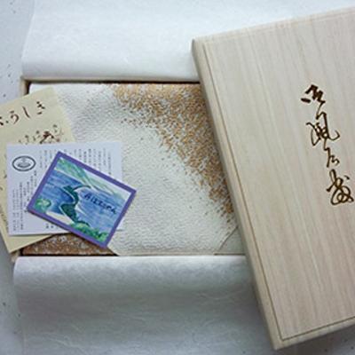 ふるさと納税 与謝野町 友禅風呂敷 雲霞(白地に金色)1枚 |  | 02
