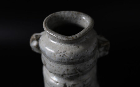 【唐津焼】斑唐津花入 / 花瓶 植物鉢  モダン / 佐賀県 / 大杉皿屋窯[41ABAC010]