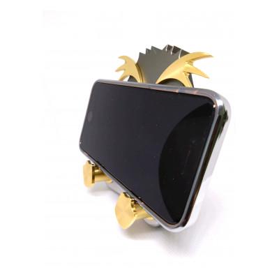 ふるさと納税 岐南町 Rockhopper　Penguin(グレー)　スマホスタンド |  | 03