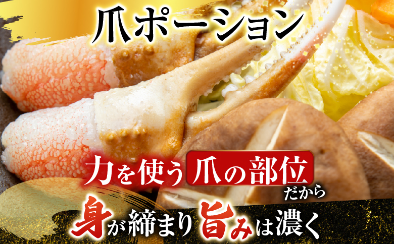 生食用本ズワイガニ爪ポーション500g A-14237