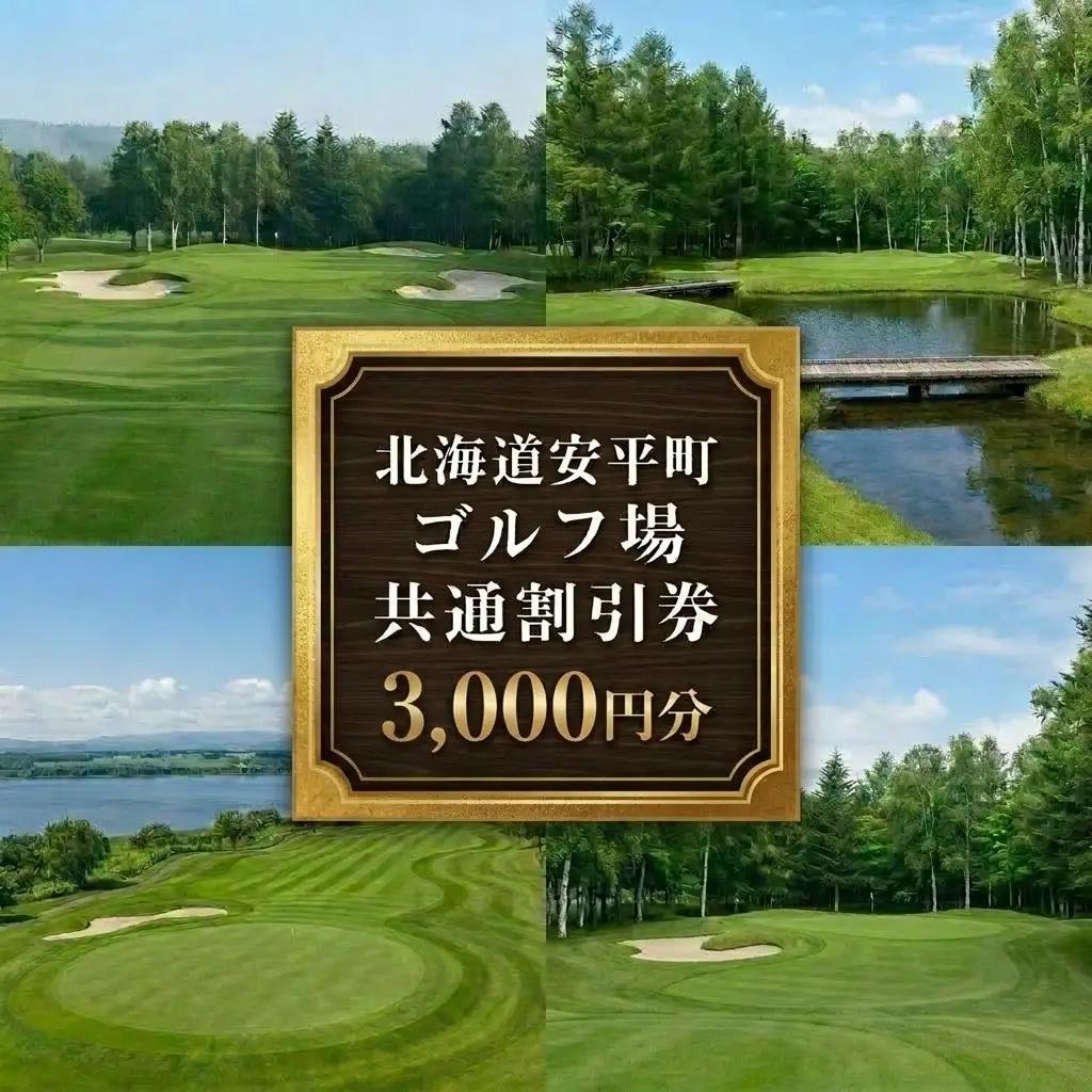 【ふるさと納税】安平町ゴルフ場共通割引券　3000円分（3000円×1枚）