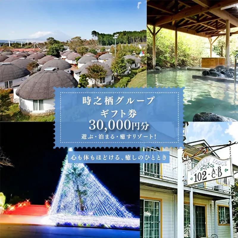 旅行 静岡 時之栖 グループ ギフト券 30,000円分 （10万円寄付コース） チケット 券 旅行券 宿泊券 食事券 利用券 ホテル 温泉 レストラン グランピング 施設 トラベル 観光 体験 旅 ギフト プレゼント 贈答 贈答品 贈り物 静岡県 裾野 裾野市