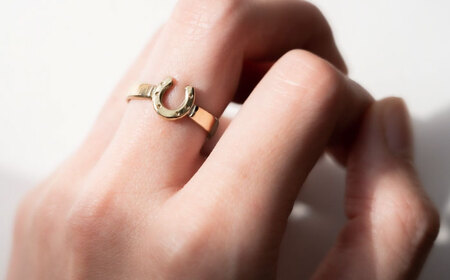 馬蹄リング 真鍮 太め 20号～26号 装蹄師手作り 20号