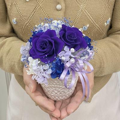 ふるさと納税 春日部市 シュガーパインのプリザーブドフラワーアレンジ〔フローラ/グレープ〕春日部市 |  | 02