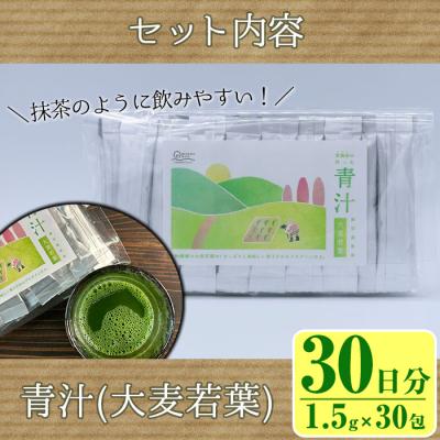 ふるさと納税 曽於市 茶農家の作った素材を活かす美味しい青汁(大麦若葉)30日分 |  | 03